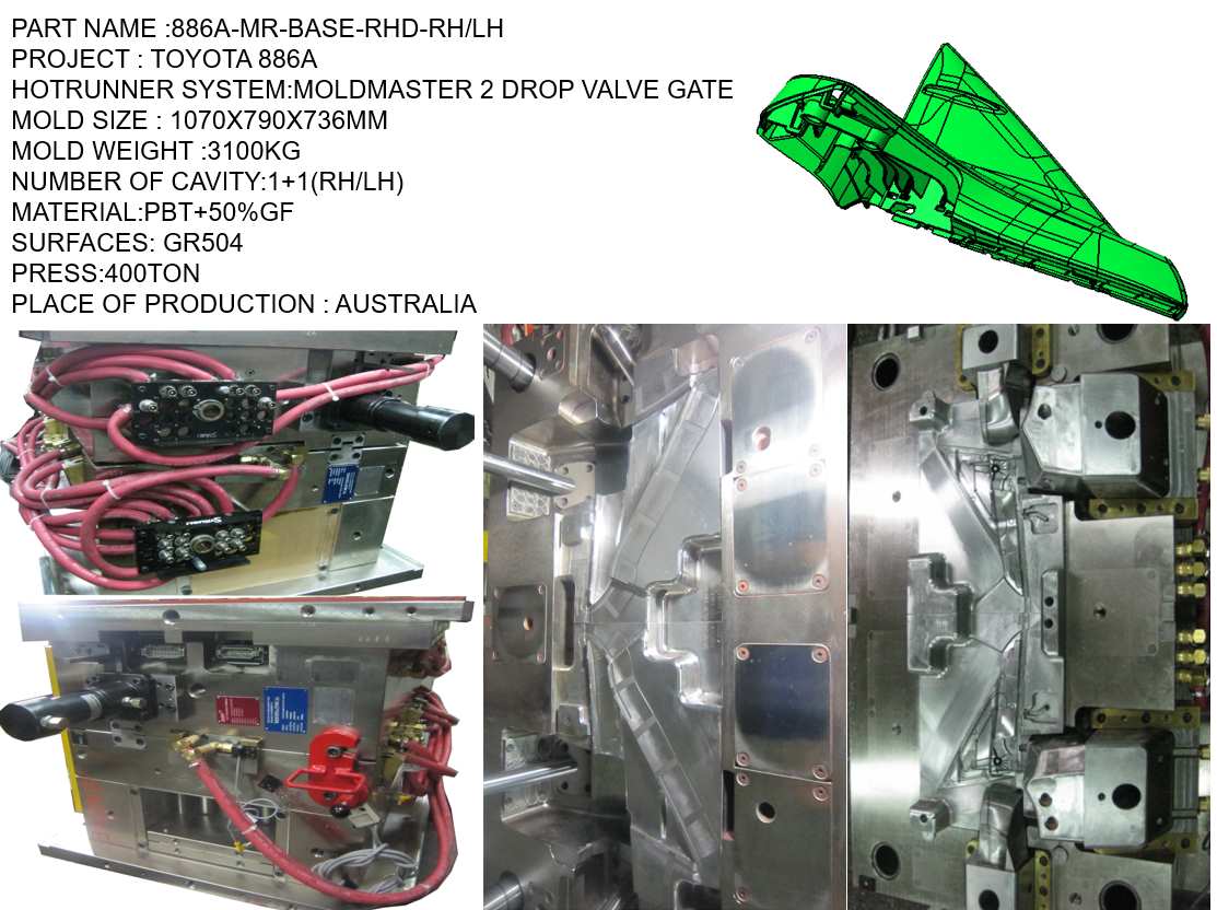 CAR MIRRORS MOLD BASE COVER